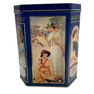 Vintage 1993 Coca-Cola Decorative Tin With 1920s Style Coca-Cola Ads
